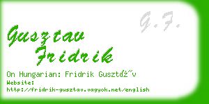 gusztav fridrik business card